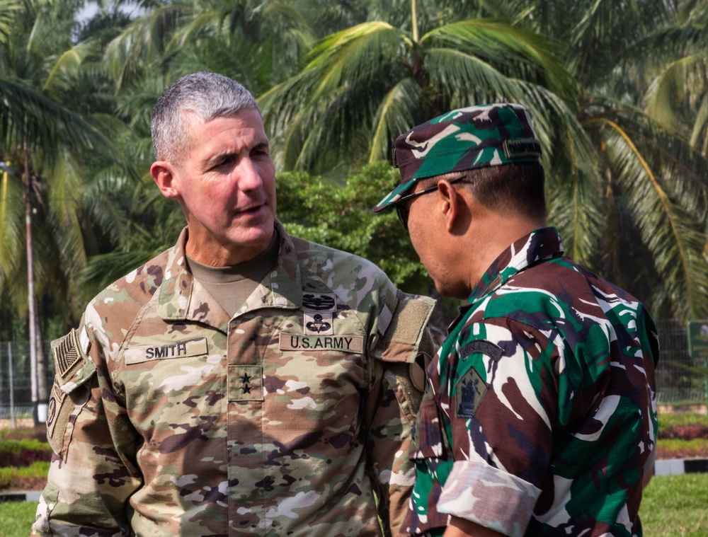 Maj. Gen Stephen Smith arrives at Super Garuda Shield