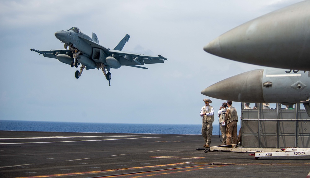 USS Ronald Reagan (CVN 76) conducts flight operations