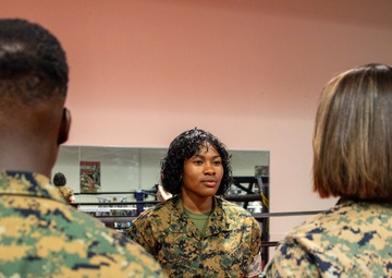 U.S. Marine reenlists as part of First Term Alignment Program