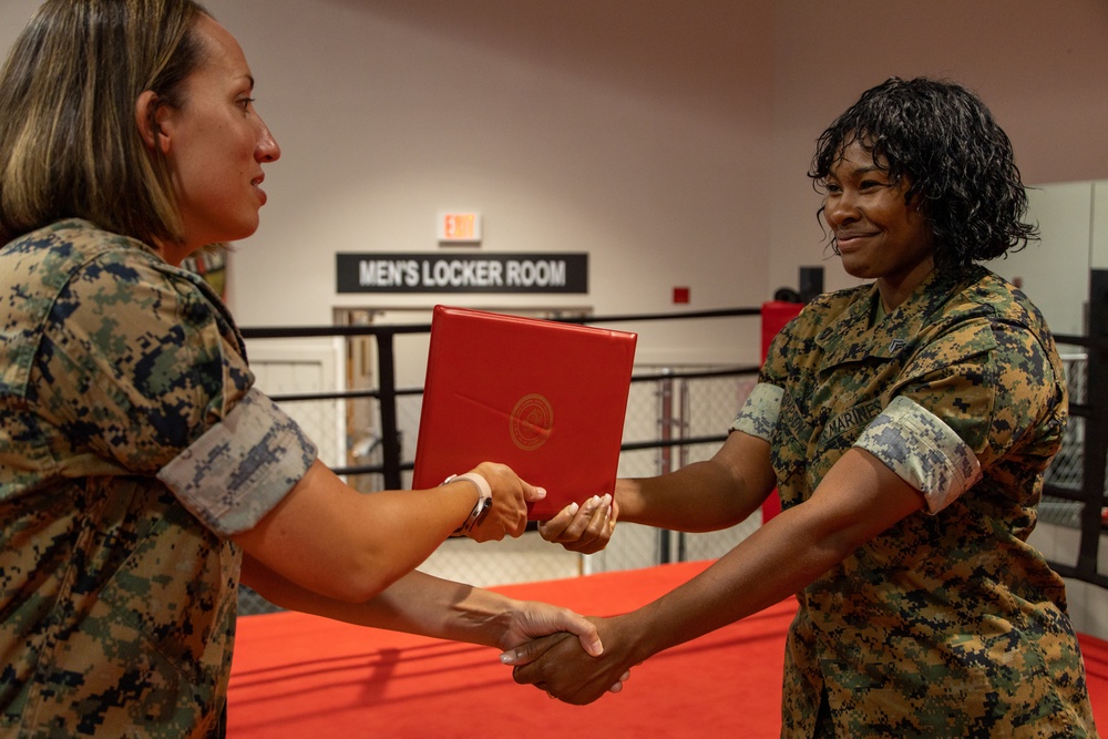 U.S. Marine reenlists as part of First Term Alignment Program