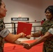 U.S. Marine reenlists as part of First Term Alignment Program