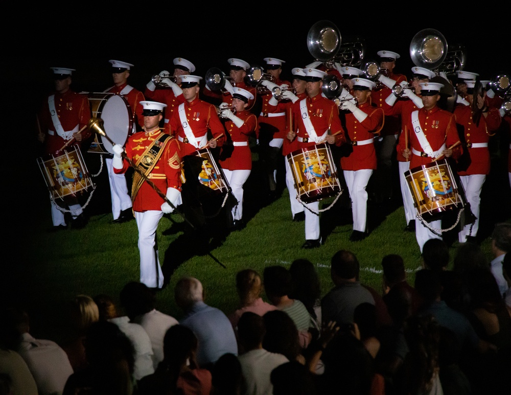 Marine Barracks Washington conducts another magnificent evening parade.