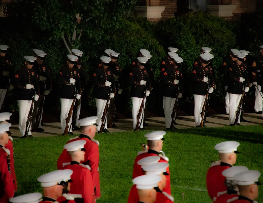 Marine Barracks Washington conducts another magnificent evening parade.