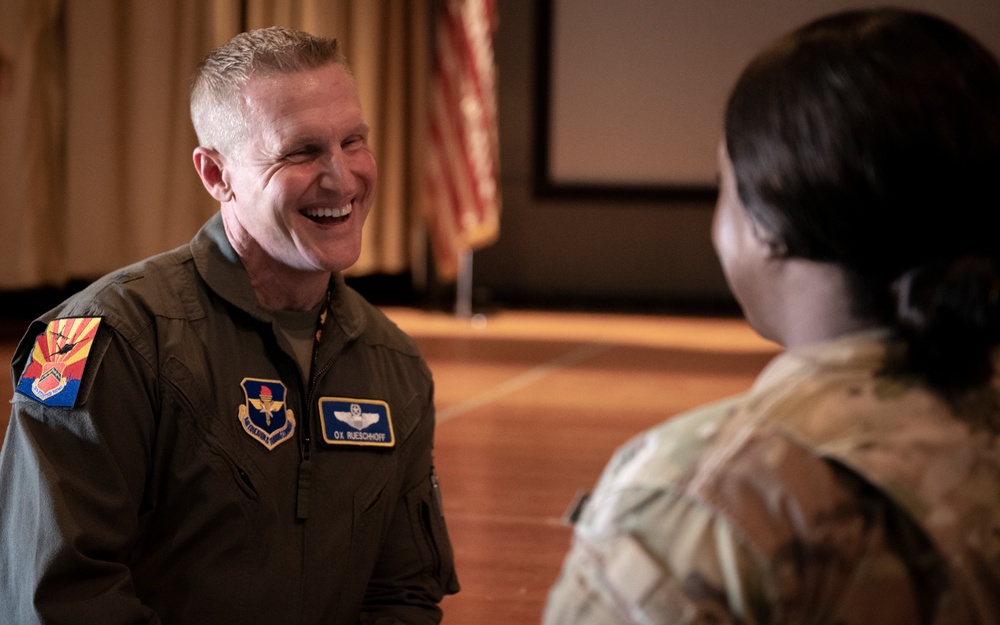 Brig. Gen. Rueschhoff holds first All Call at 56FW