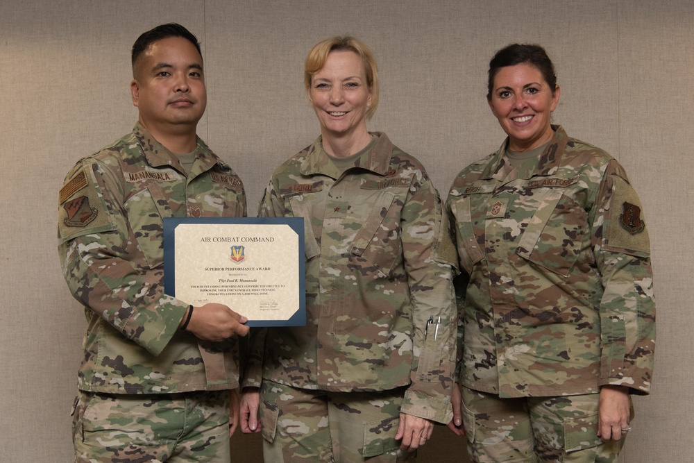 192nd Wing Airmen recognized by Air Component Commander