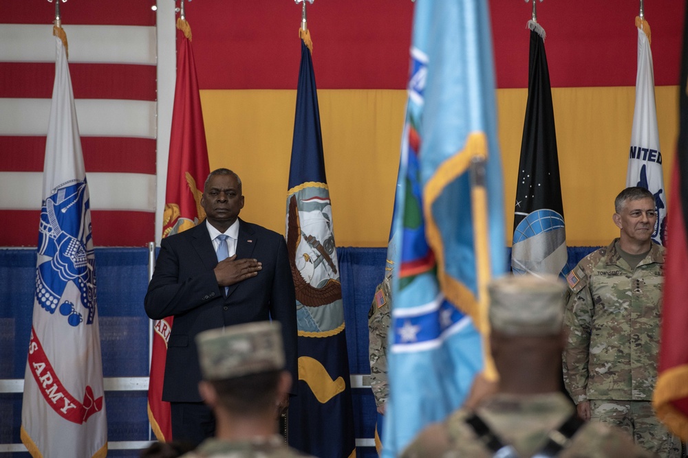 Secretary of Defense Lloyd J. Austin III Presides over U.S. Africa Command Change of Command
