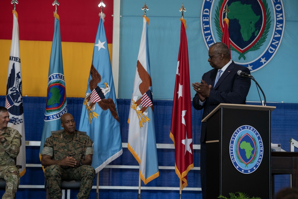Secretary of Defense Lloyd J. Austin III Presides over U.S. Africa Command Change of Command