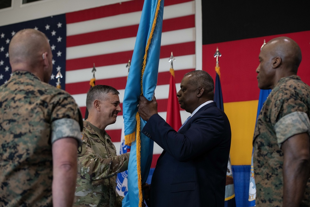 Secretary of Defense Lloyd J. Austin III Presides over U.S. Africa Command Change of Command
