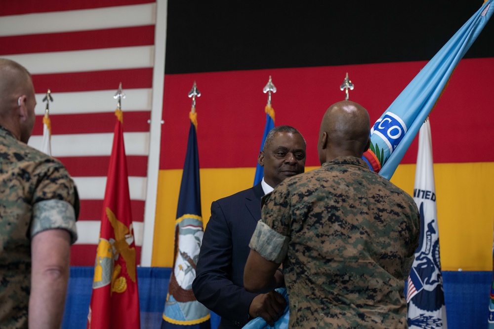 Secretary of Defense Lloyd J. Austin III Presides over U.S. Africa Command Change of Command
