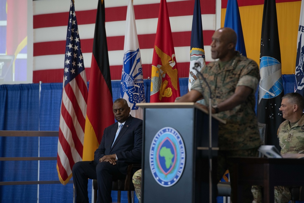 Secretary of Defense Lloyd J. Austin III Presides over U.S. Africa Command Change of Command