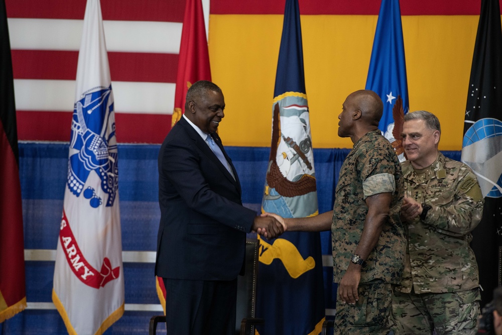 Secretary of Defense Lloyd J. Austin III Presides over U.S. Africa Command Change of Command