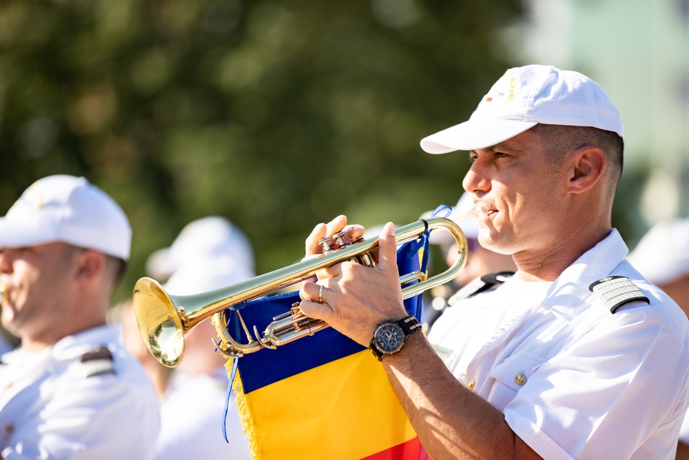 101st Airborne Division Band performs in celebration of Romania's Navy Day
