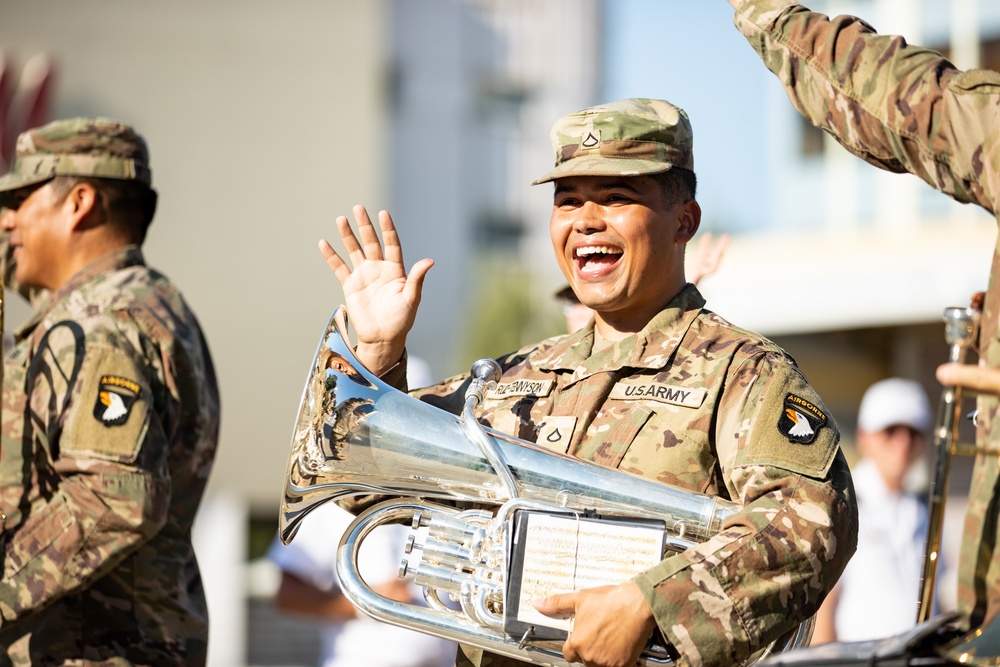 101st Airborne Division Band performs in celebration of Romania's Navy Day