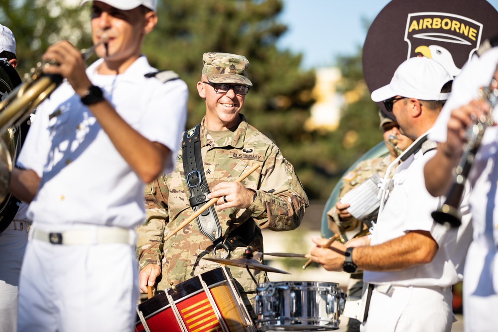 101st Airborne Division Band performs in celebration of Romania's Navy Day