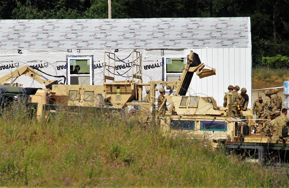 Troop project creating office buildings at Fort McCoy’s LSA Liberty sees work by multiple units