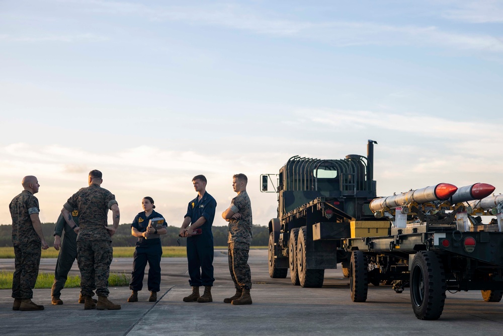 Marine Aviation Logistics Squadron 31 Ordnance deliver high explosive rounds for training