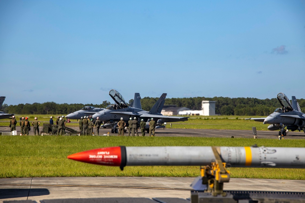 Marine Aviation Logistics Squadron 31 Ordnance deliver high explosive rounds for training