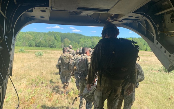 Florida Army National Guard Soliders arrive in the field as part of Northern Strike 22