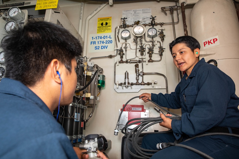 The USS Bainbridge is on a scheduled deployment in the U.S. Naval Forces Europe area of operations, employed by U.S. Sixth Fleet to defend U.S., Allied and Partner interests.