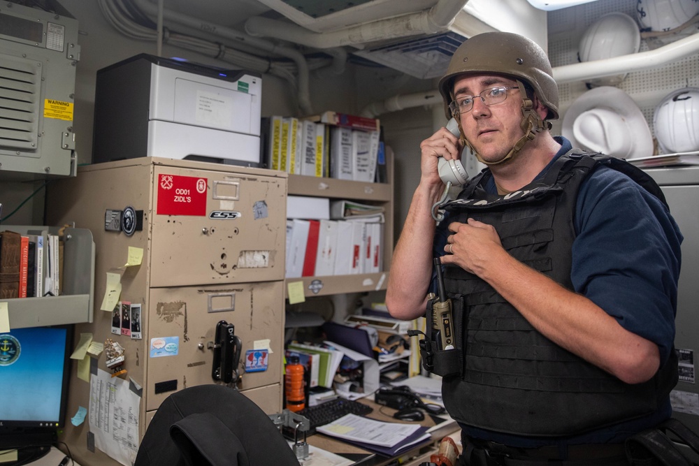 The USS Bainbridge is on a scheduled deployment in the U.S. Naval Forces Europe area of operations, employed by U.S. Sixth Fleet to defend U.S., Allied and Partner interests.