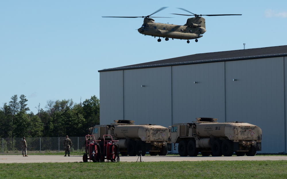 Army and Airforce collaborate during Refueling and Rearming during Northern Strike 22-2