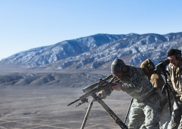 Scout Snipers engage targets from high angles during Mountain Scout Sniper Course