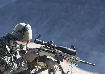 Scout Snipers engage targets from high angles during Mountain Scout Sniper Course