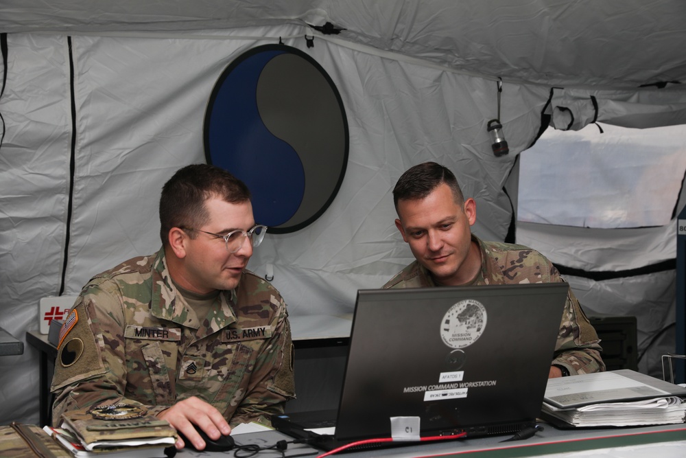 29th CAB fire support team working at Northern Strike 22