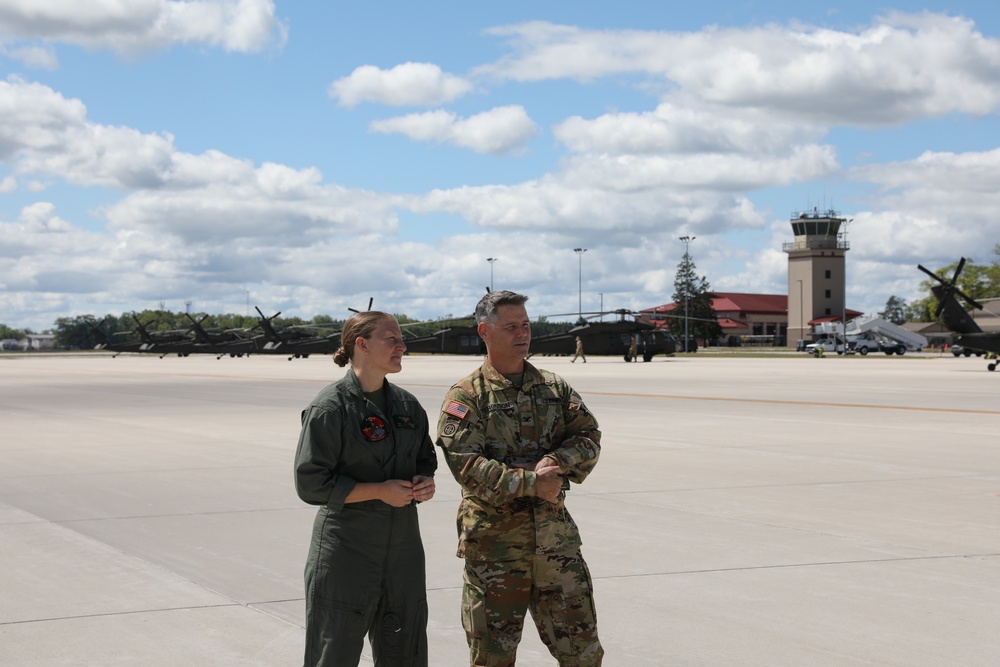 U.S. military officers discuss crucial aviation operations