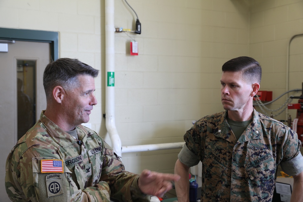 U.S. military officers discuss crucial aviation operations