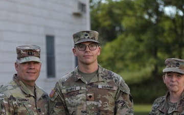 U.S. Army Reserve Soldier Advances to Specialist During Annual Training