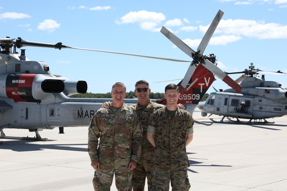 U.S. military officers pose for a picture