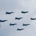 Navy Aircraft Fly in Formation