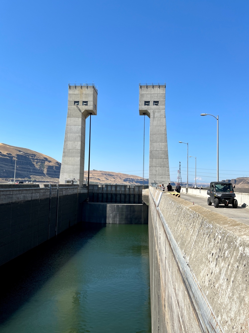 Lock and Towers, John Day Lock &amp; Dam, Aug. 3, 2022