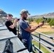 USACE Public Affairs Specialist, Chris Gaylord and Ernie Henry, recording a video about a lock outage, John Day Lock &amp; Dam, Aug. 3, 2022.