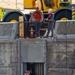 Crew work  to restore the the damaged upstream lock gate, John Day Lock &amp; Dam, Aug. 3, 2022