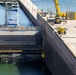 Crew work  to restore the the damaged upstream lock gate, John Day Lock &amp; Dam, Aug. 3, 2022