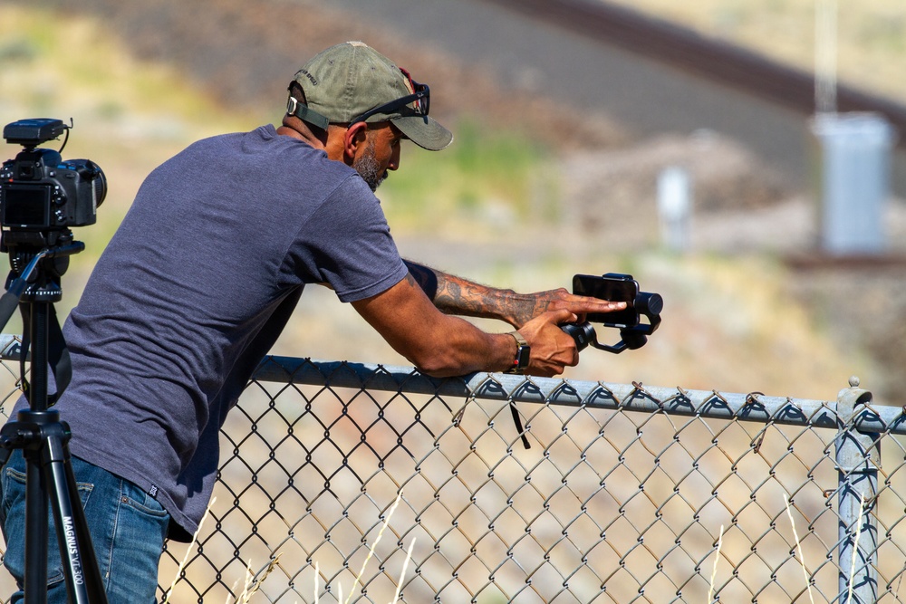 USACE Public Affairs Specialist, Ernie Henry, Captureing Video, John Day Lock &amp; Dam, Aug. 3, 2022