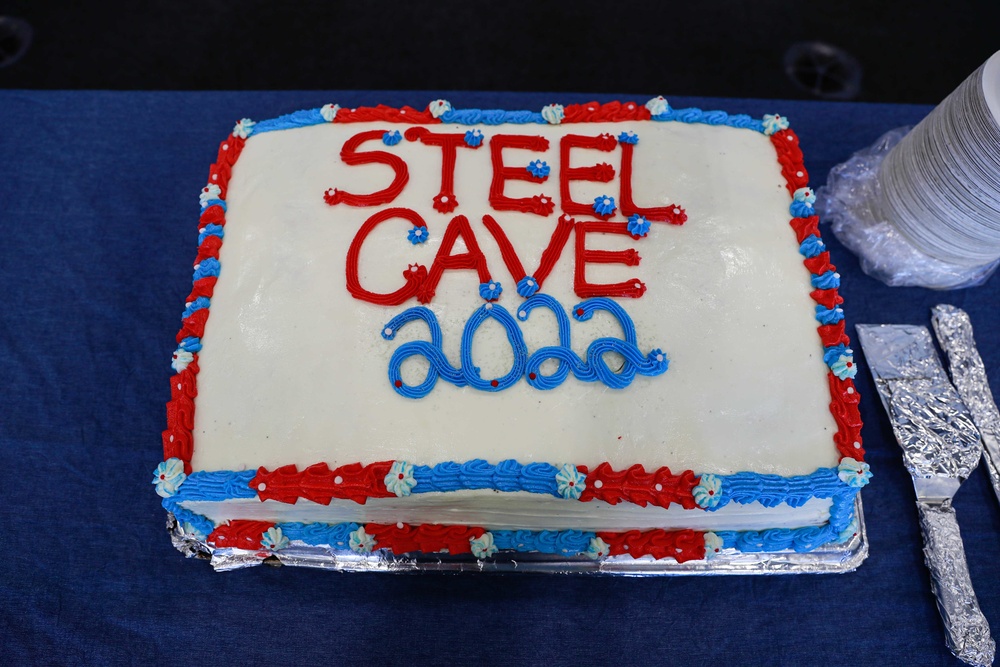 Abraham Lincoln embarked guests, Sailors, Marines participate in steel cave picnic