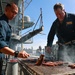 Abraham Lincoln embarked guests, Sailors, Marines participate in steel cave picnic