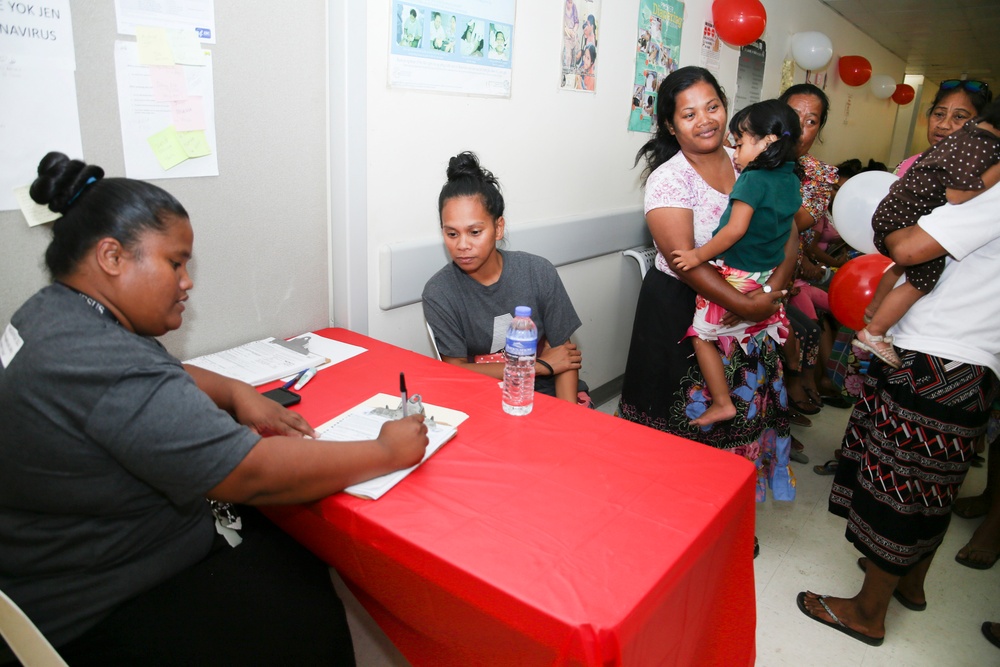 Children Receive COVID-19 Vaccine at Leiroj Kitlang Kabua Memorial Health Center