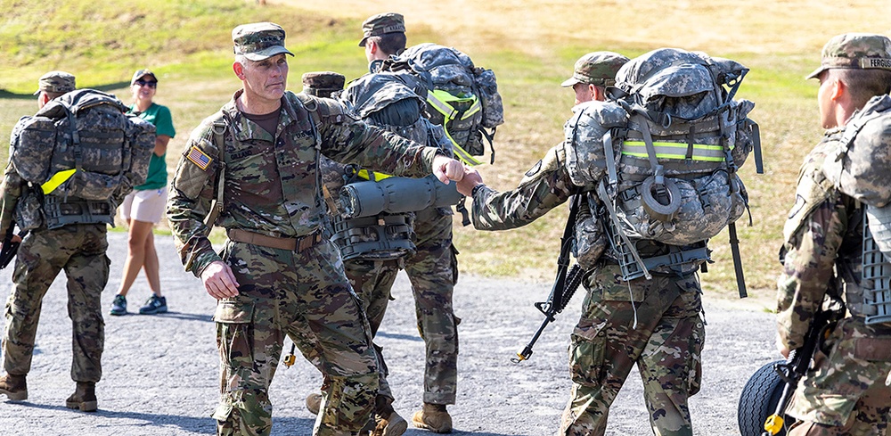 New cadets receive praise, cheer during March Back, complete CBT