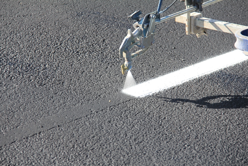 Fort Rucker Commissary Parking Lot Receives New Coating, Fresh Paint