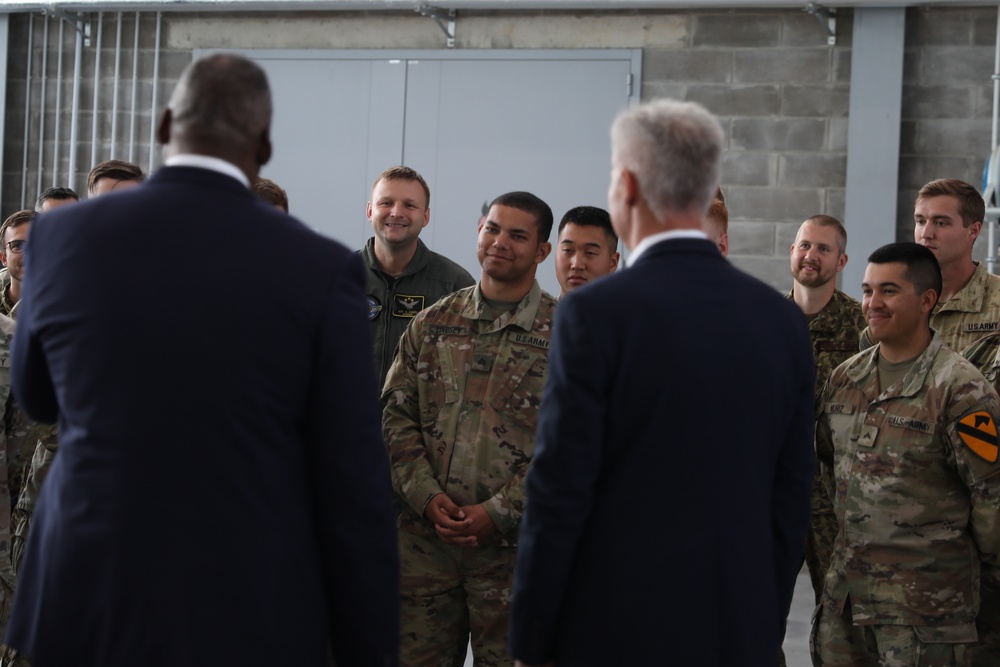 U.S. Secretary of Defense Visits the Troops at Latvia