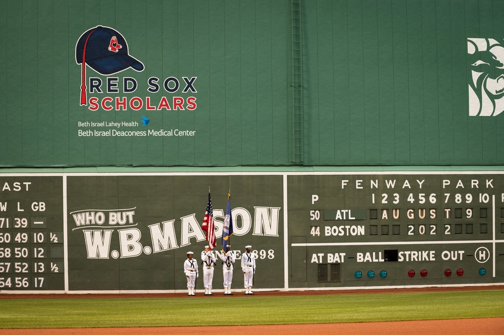 U.S. Navy participates in celebration of military service at Fenway Park in Boston