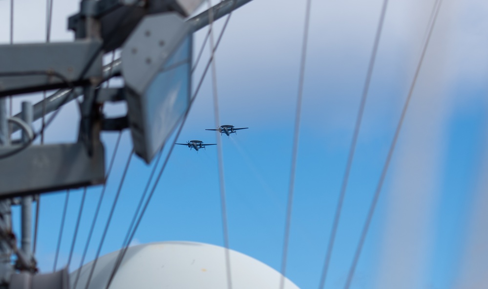 Airborne Early Warning Squadron (VAW) 125 conducts aerial change of command ceremony