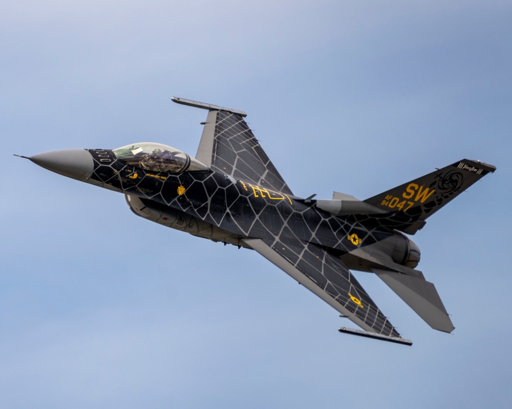 F-16 Viper Demo Team performs at the Chippewa Valley Air Show