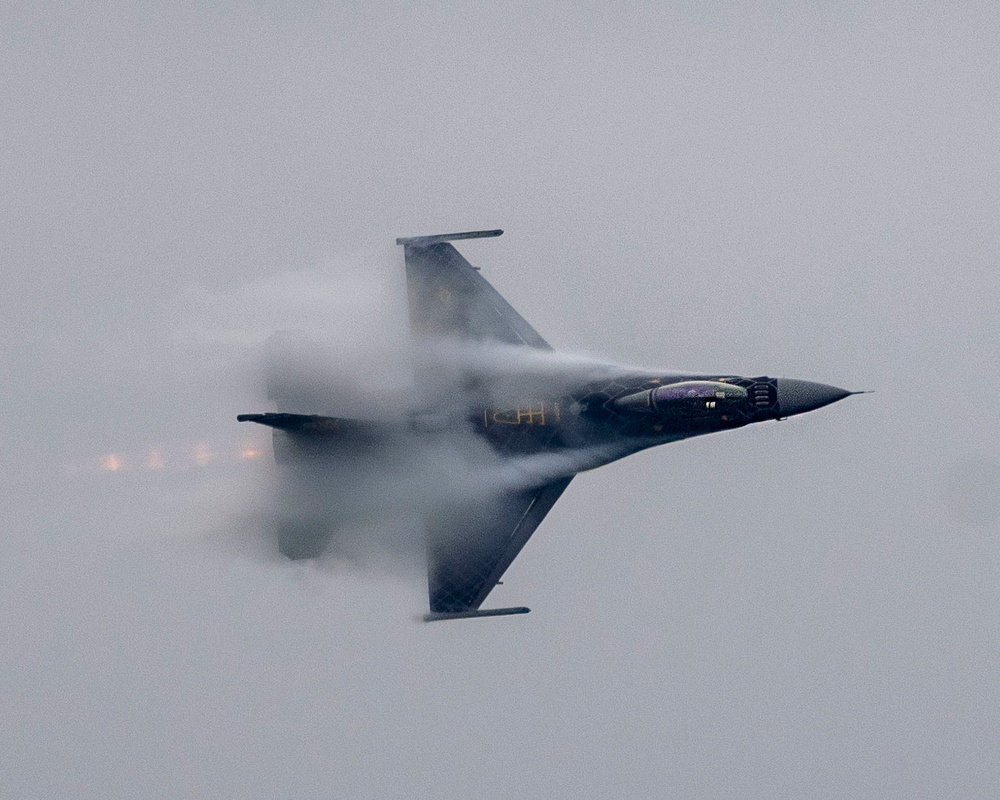F-16 Viper Demo Team performs at the Chippewa Valley Air Show