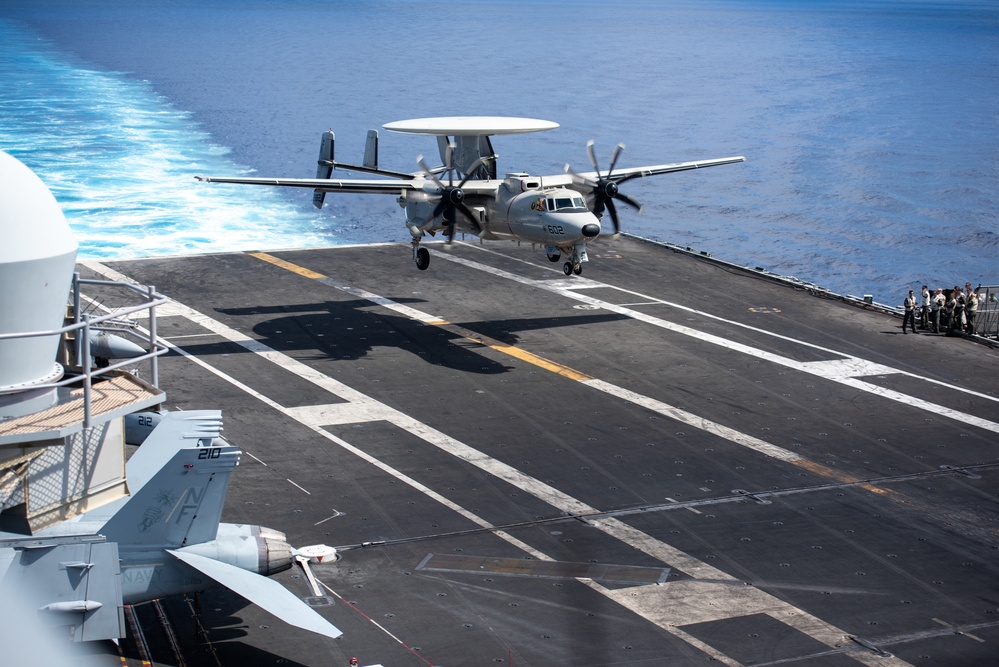 Airborne Early Warning Squadron (VAW) 125 conducts aerial change of command ceremony