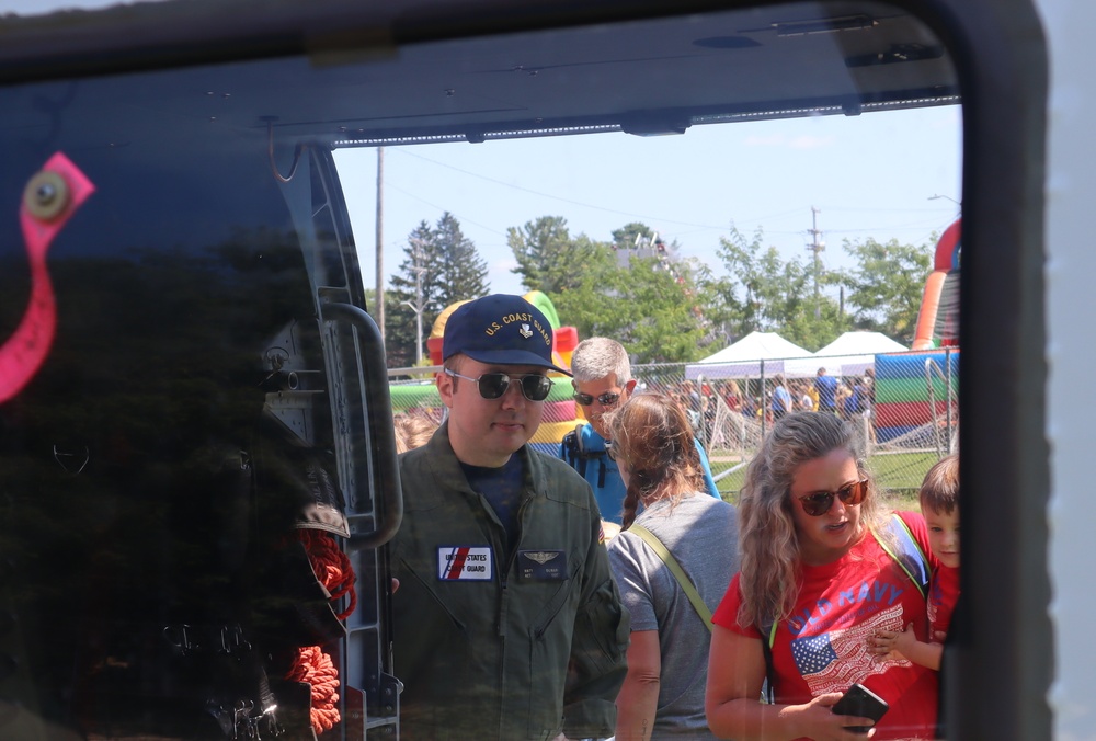 Kids learn about the Coast Guard during Festival Kids Day in Grand Haven